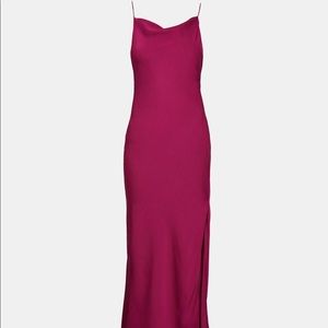 Theory silk drape back dress